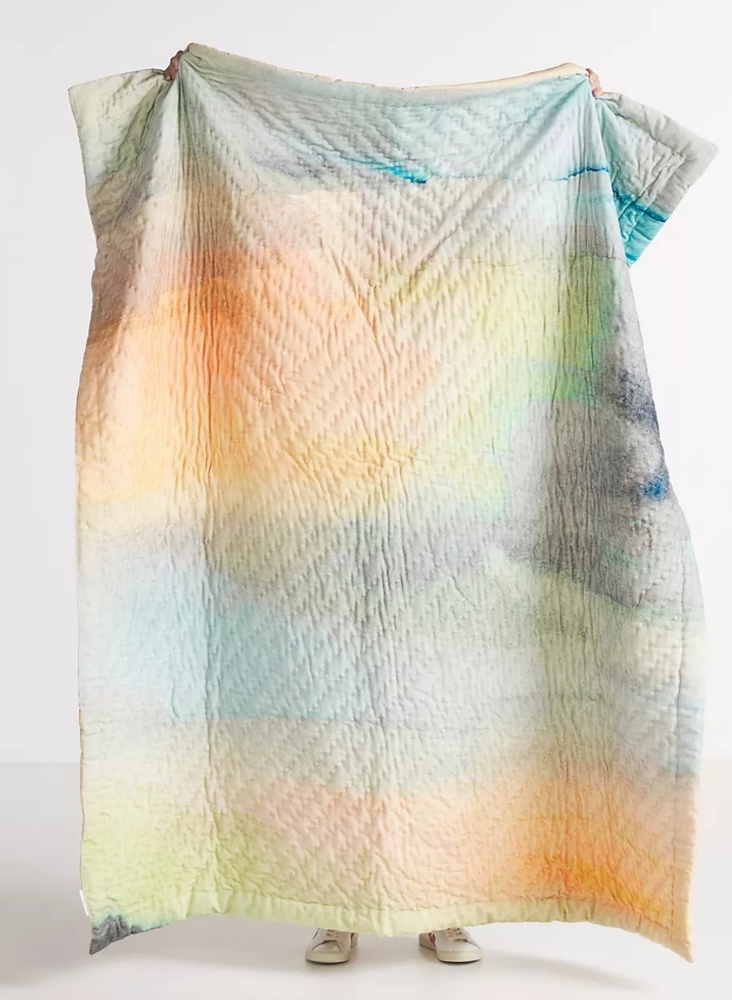Anthropologie Velvet Michaela Throw Blanket